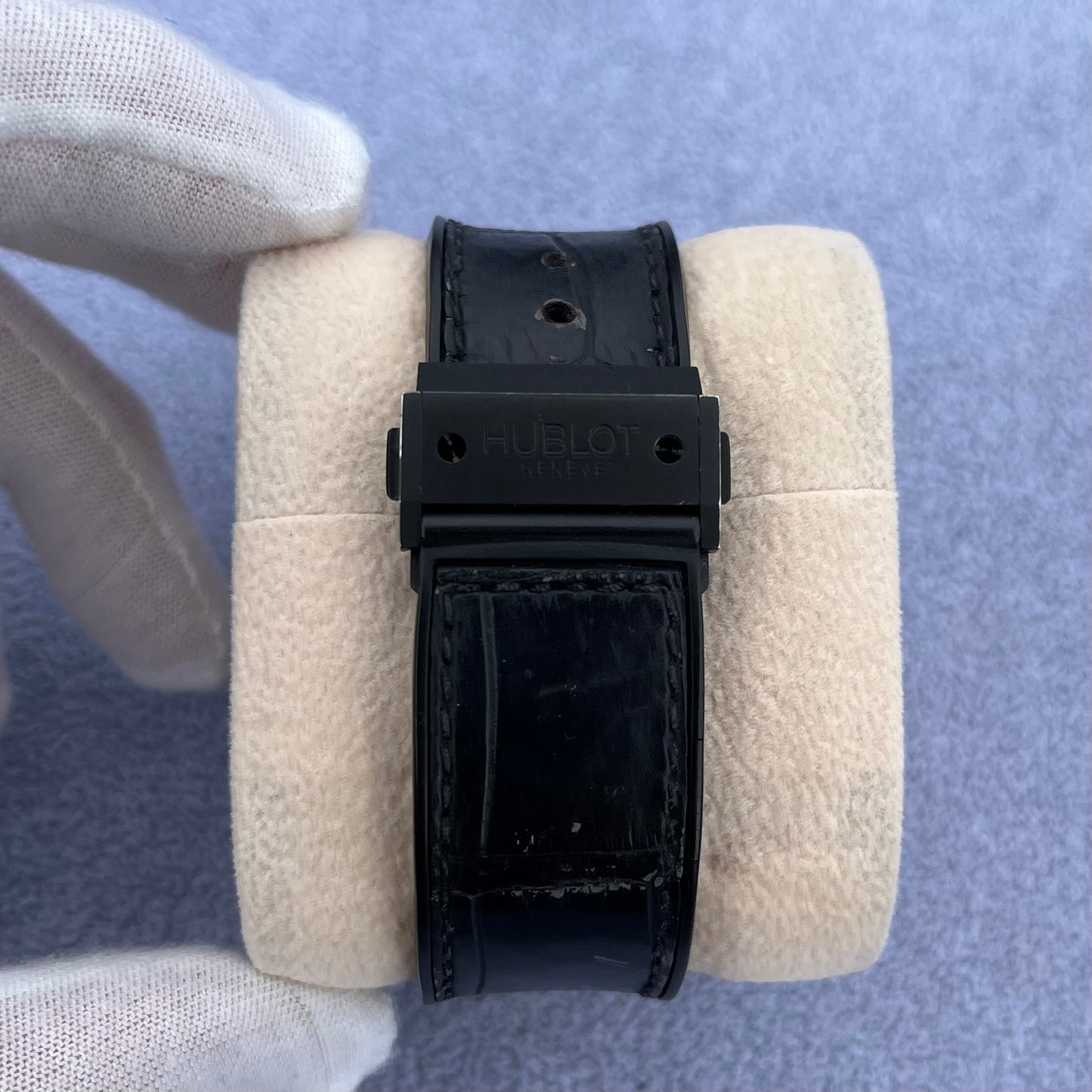 SOLD Hublot Big Bang All Black Carbon Finer Chronograph 44mm 301.QX.1740.GR