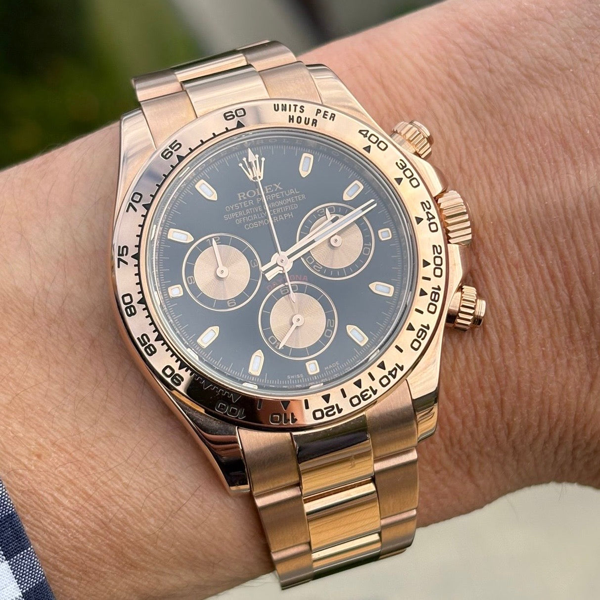 SOLD / ON REQUEST Rolex Daytona Rose Gold 116505 Year 2013 Full Set Box & Papers