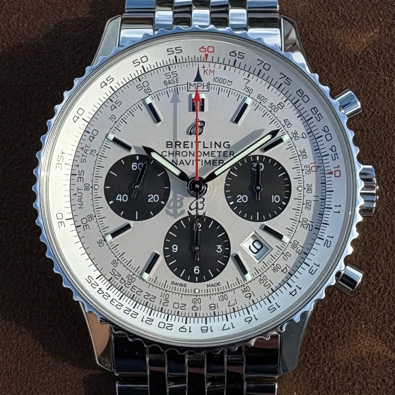 Breitling Navitimer B01 43mm Chronograph White Panda