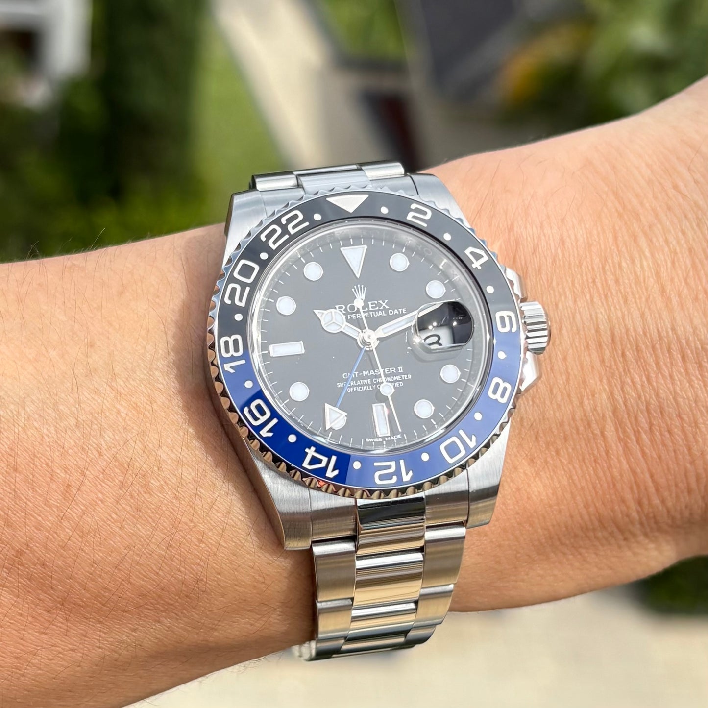 SOLD / ON REQUEST Rolex Batman GMT-Master II 116710BLNR