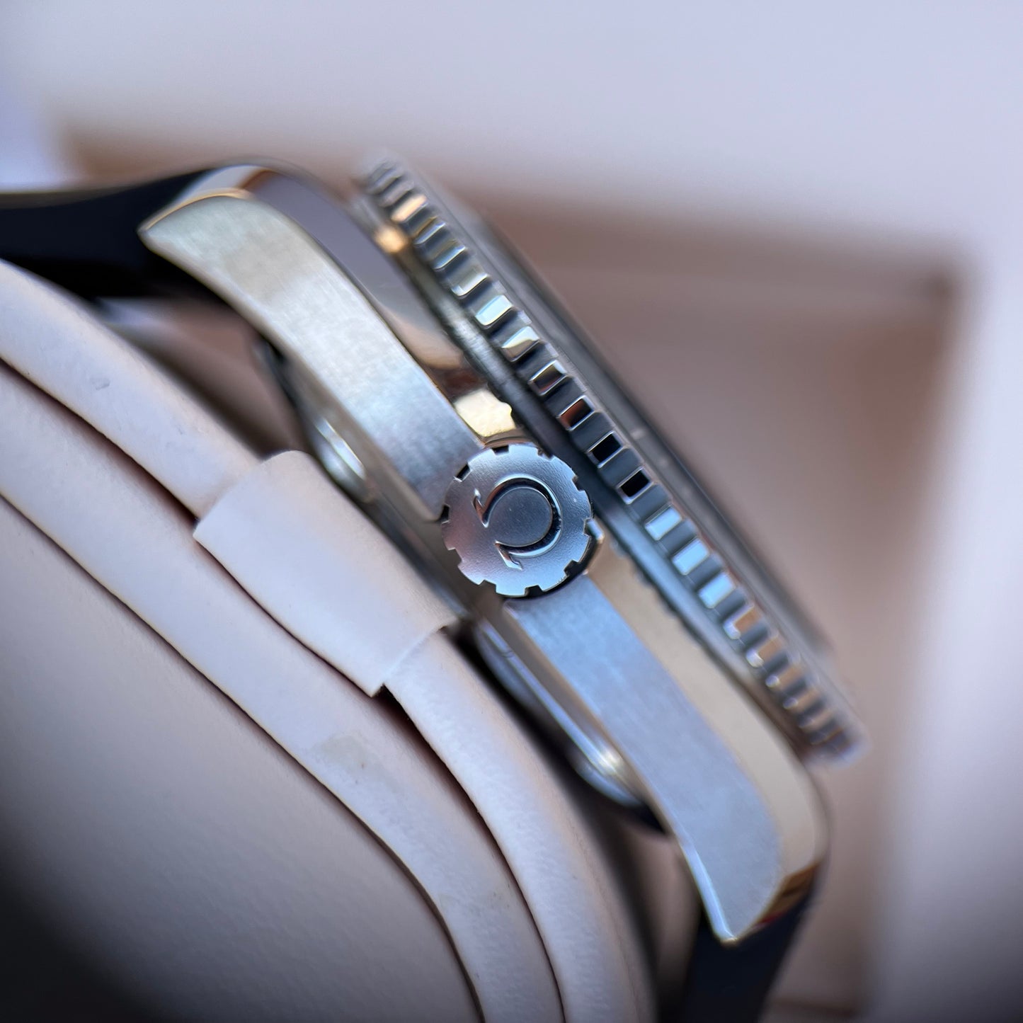 SOLD Omega Seamaster Planet Ocean 2021 Black Dial Leather Strap