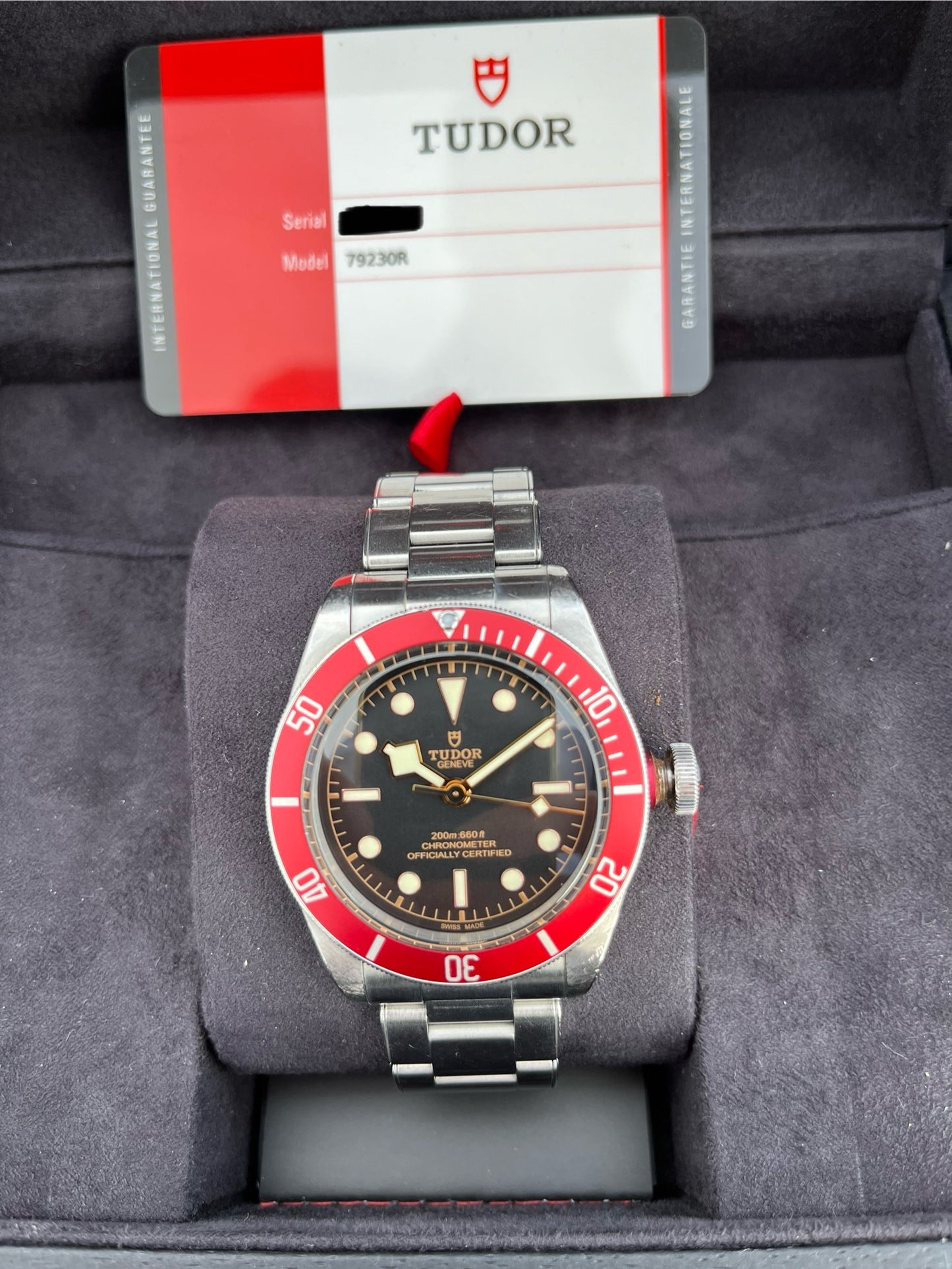 SOLD Tudor Black Bay 79230R / 79230R-001 Burgundy Red