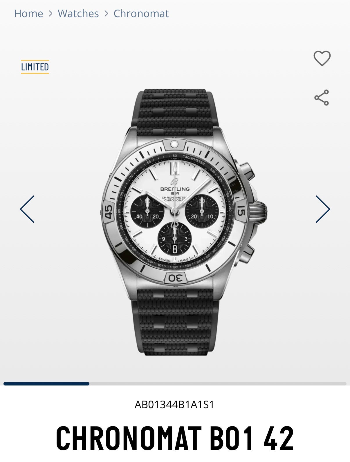 Breitling Chronomat B01 42 Oceania Australian Panda Limited Edition One Of 140, Mint Full Set, 2026, Extra Strap AB01344B1A1S1