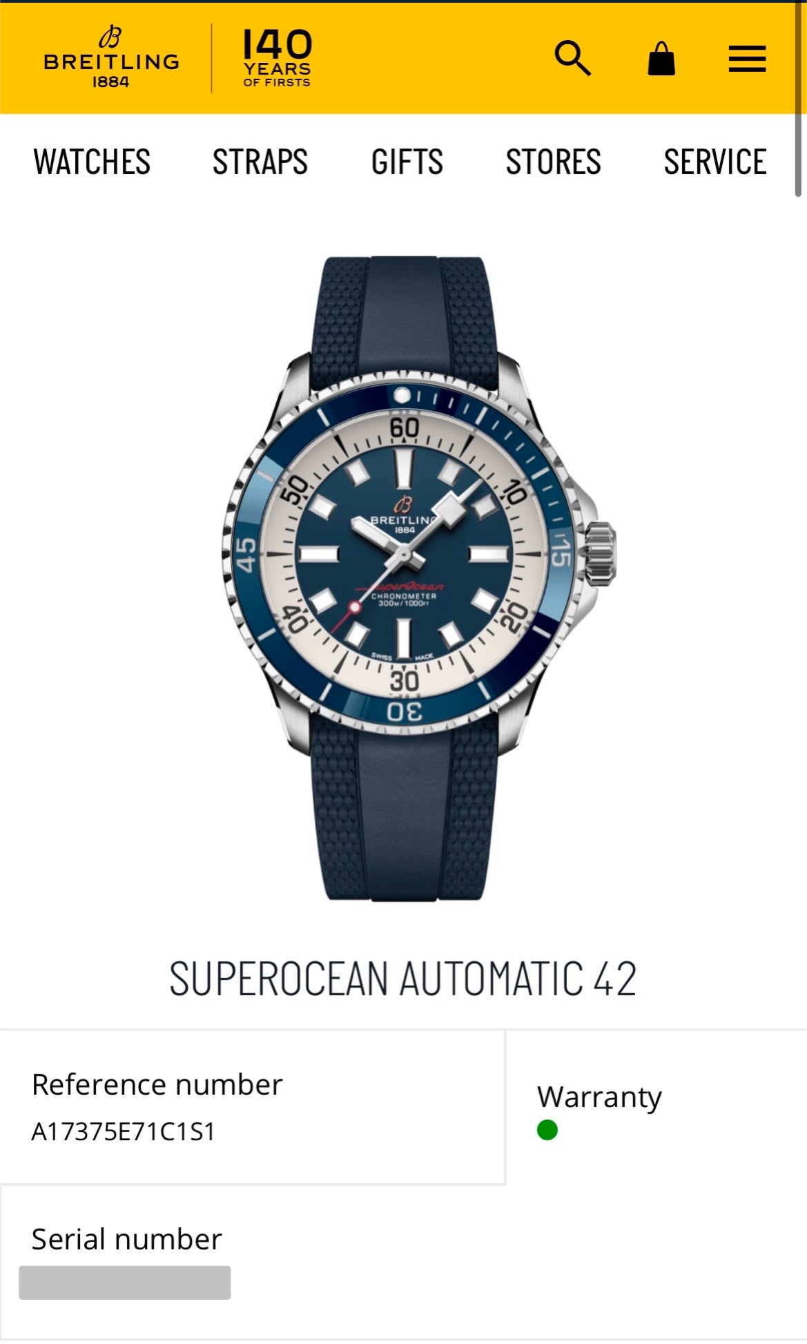 SOLD / ON REQUEST Breitling Superocean 42mm A17375 Brand New 2024 year full set
