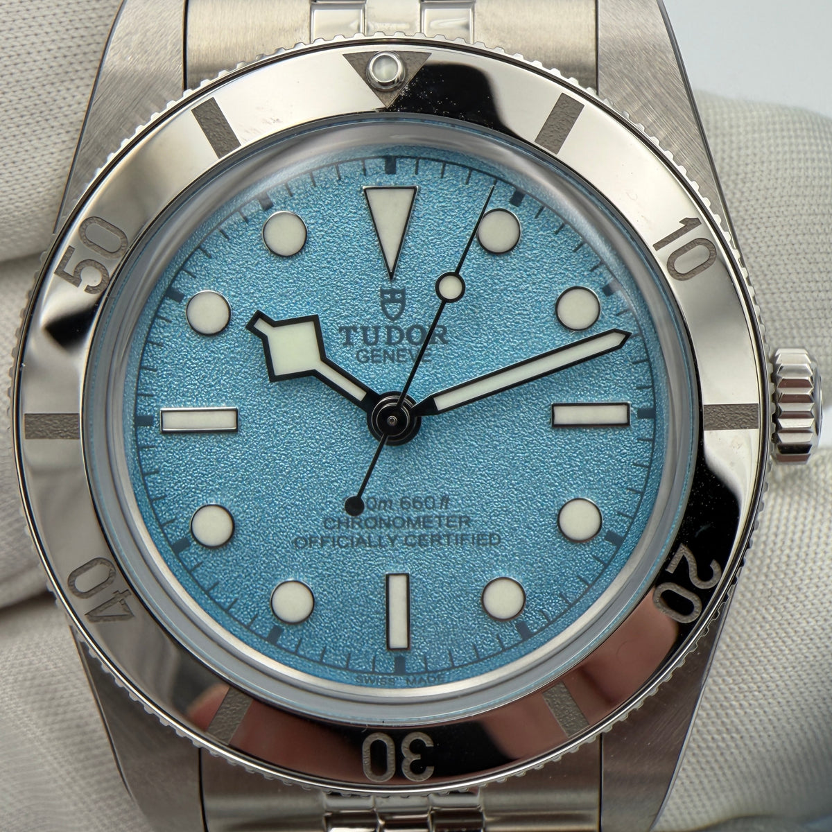 SOLD / ON REQUEST Tudor Lagoon Blue Black Bay 54 M79000-0001 Year 2025 Blue Dial 37mm Box & Papers