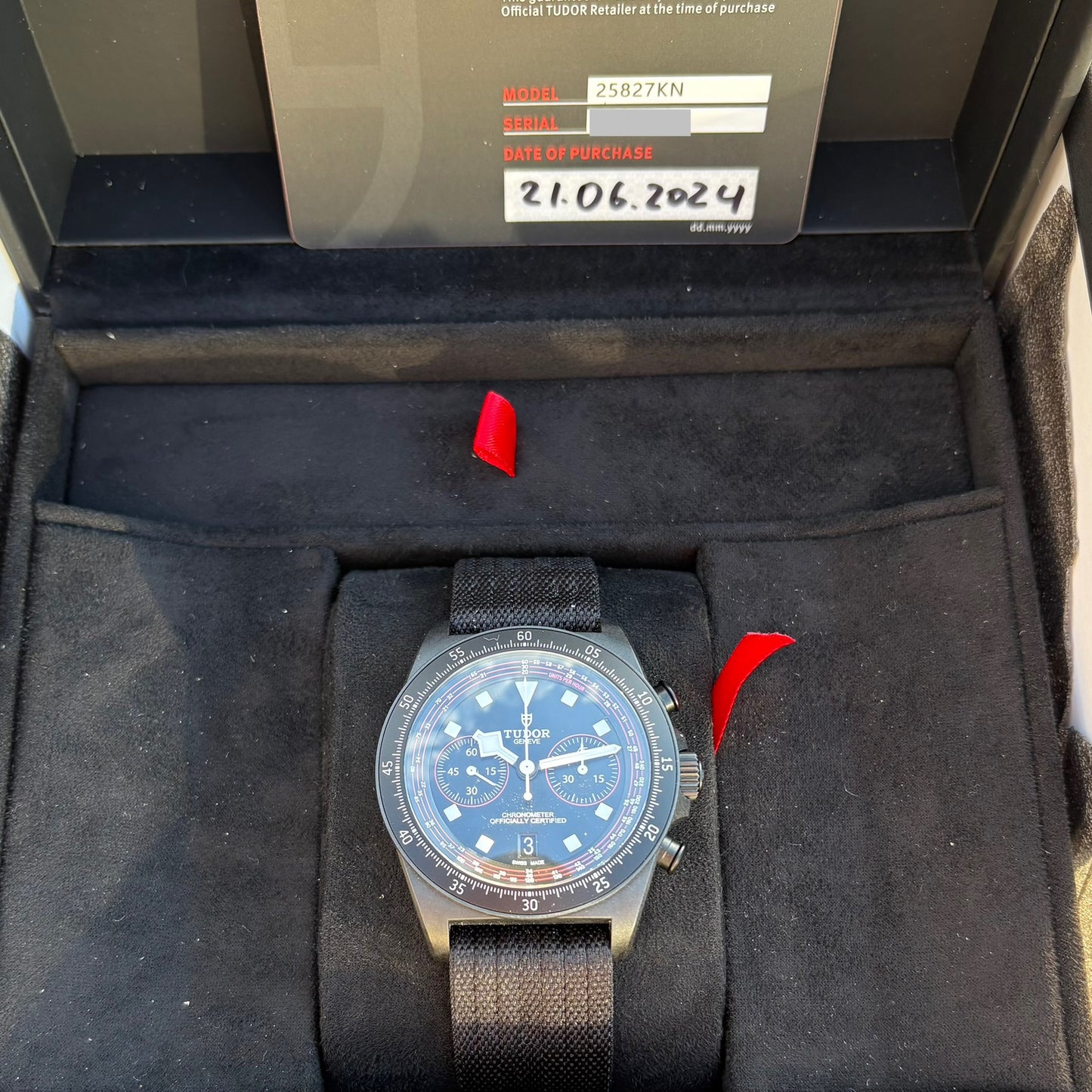 SOLD / ON REQUEST Tudor Pelagos FXD Chrono M25827KN Year 2024 Full Set