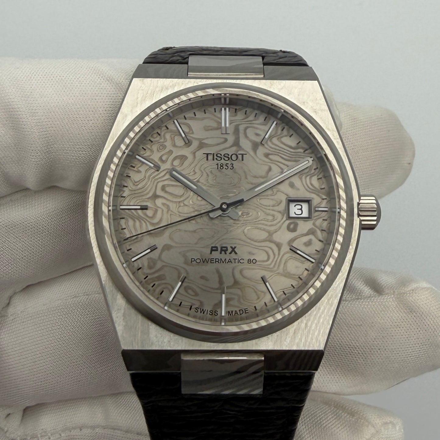 Tissot PRX Powermatic 80 Damascus Steel 38mm T137.807.96.081.00 Year 2026 Full Set As New Condition