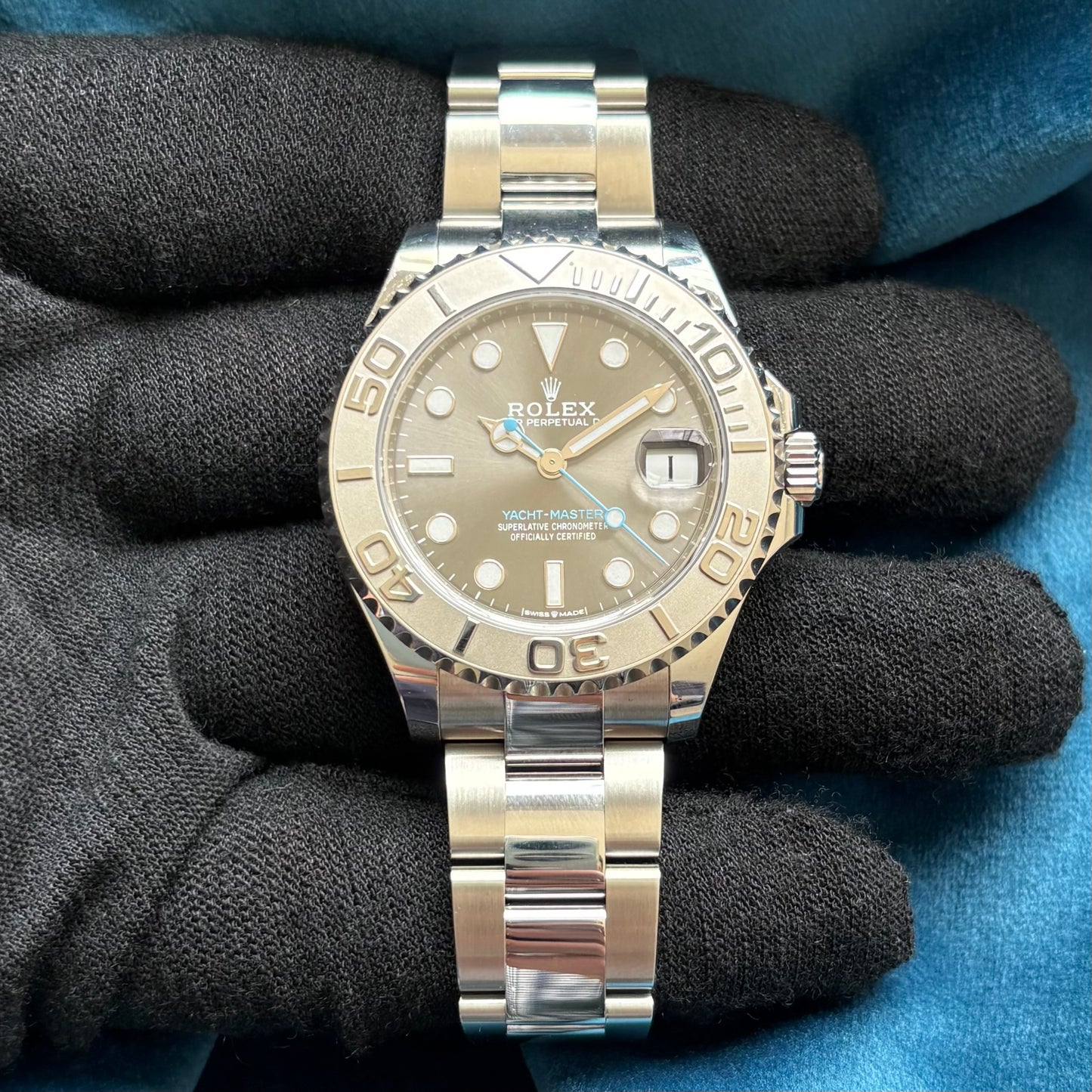 SOLD / ON REQUEST Rolex Yacht-master Rhodium Grey Dial Year 2022 Reference 268622 Full Set Box & Papers 37mm