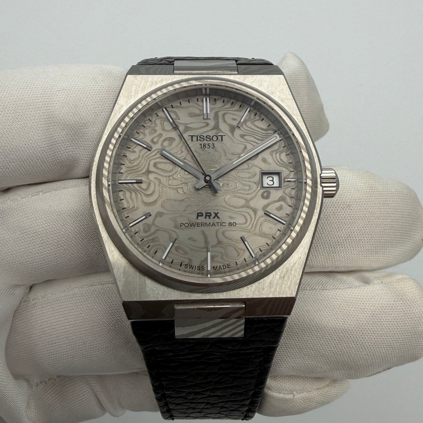Tissot PRX Powermatic 80 Damascus Steel 38mm T137.807.96.081.00 Year 2026 Full Set As New Condition