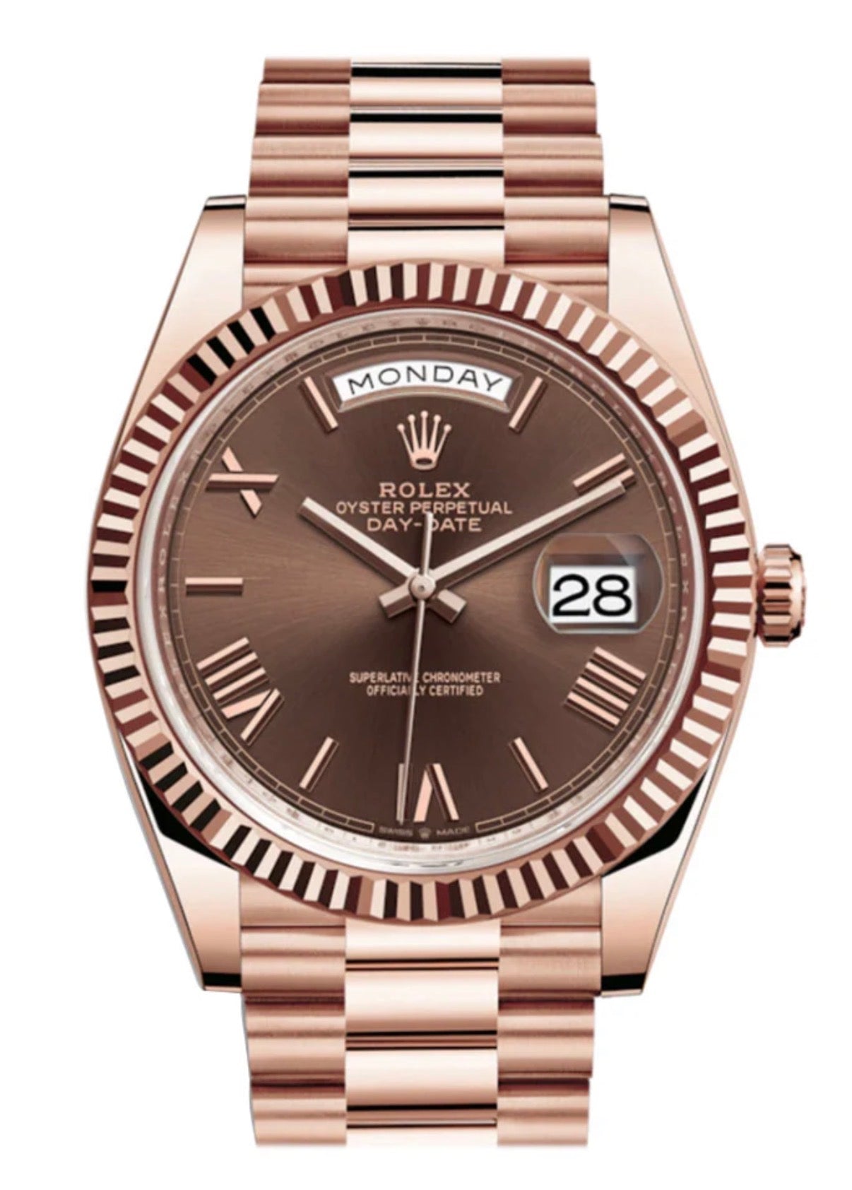 Rolex Day-Date 40 Everose Gold Chocolate Dial 228235 – Full Set New Year 2023