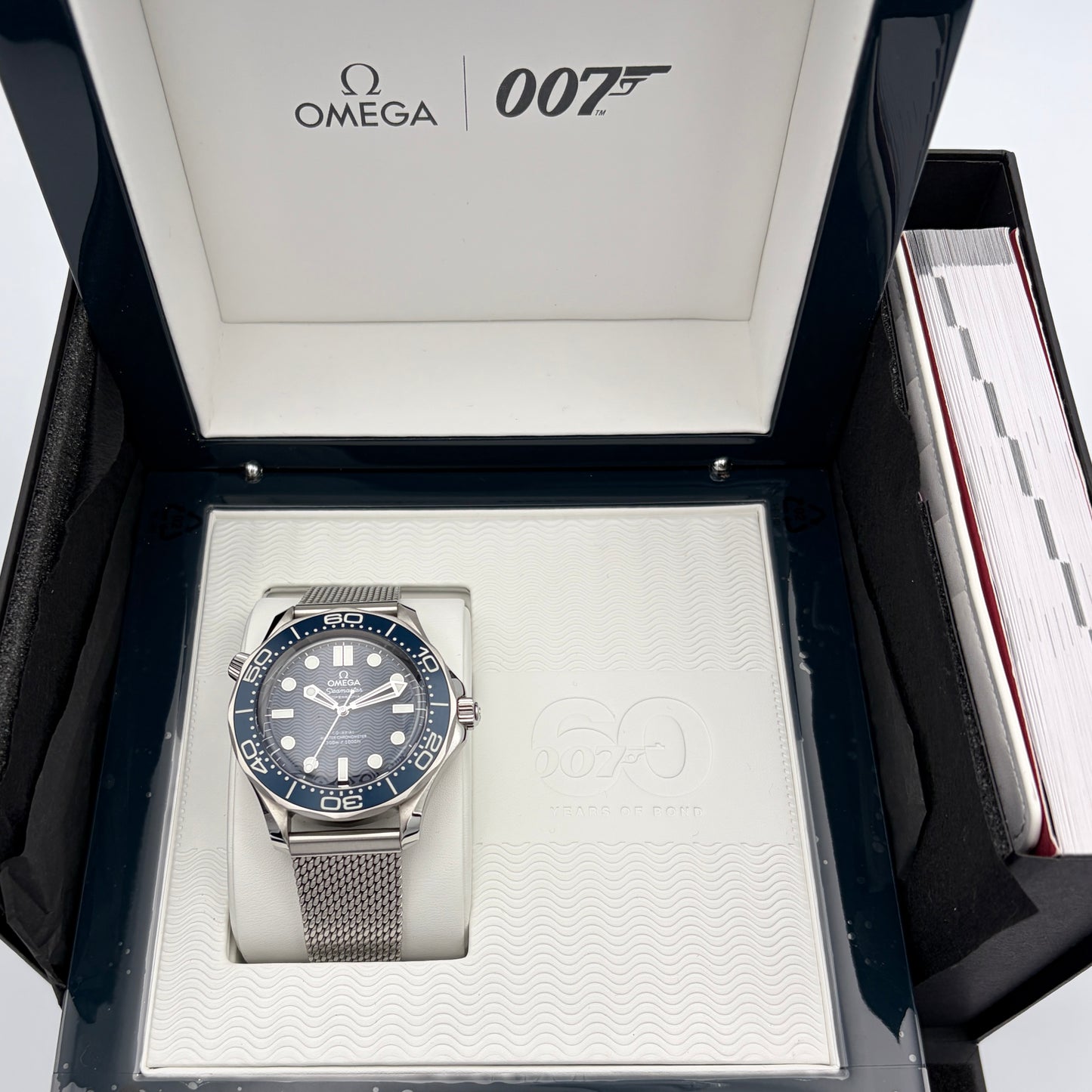 Omega Seamaster 300M James Bond 007 60th Anniversary 210.30.42.20.03.002 Full Set