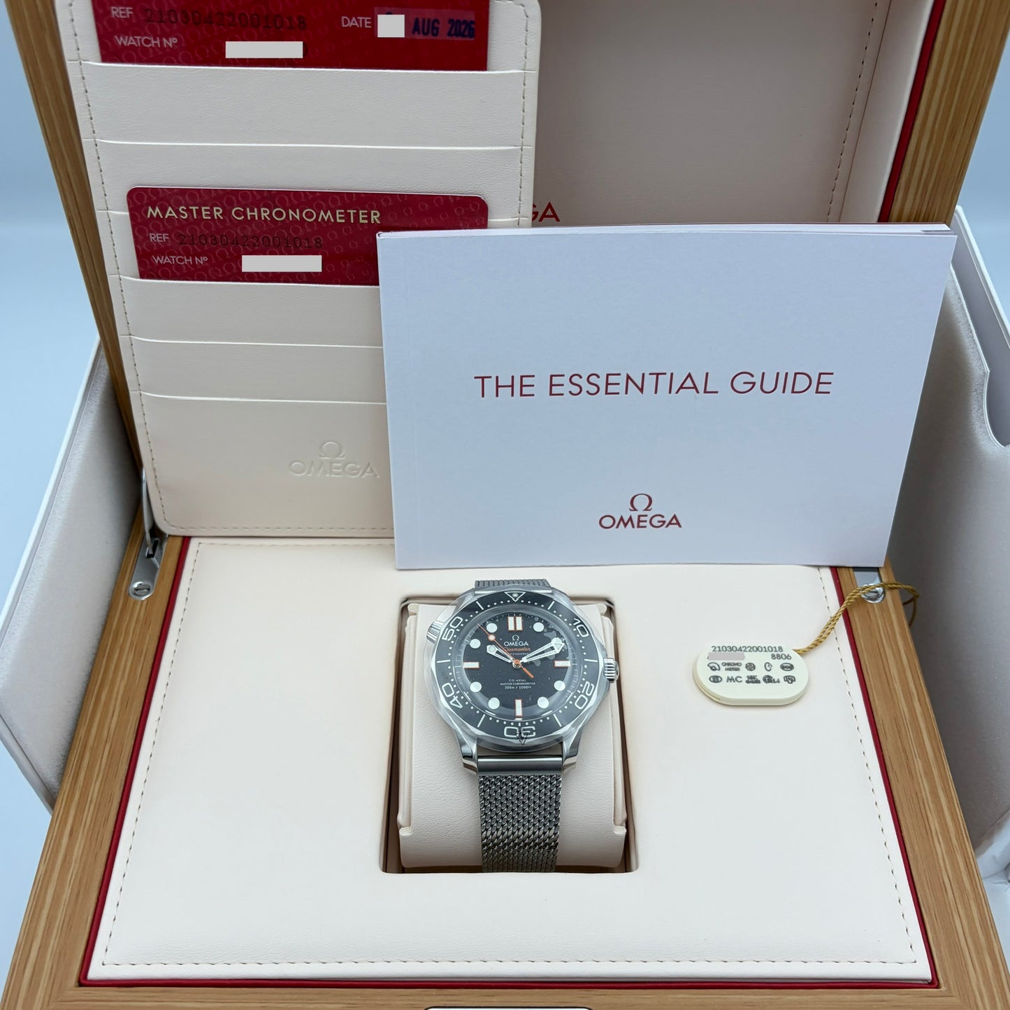 Omega Seamaster Diver 300M 42mm 210.30.42.20.01.018 Steel Mesh Brecelet 2026 Brand New Full Set