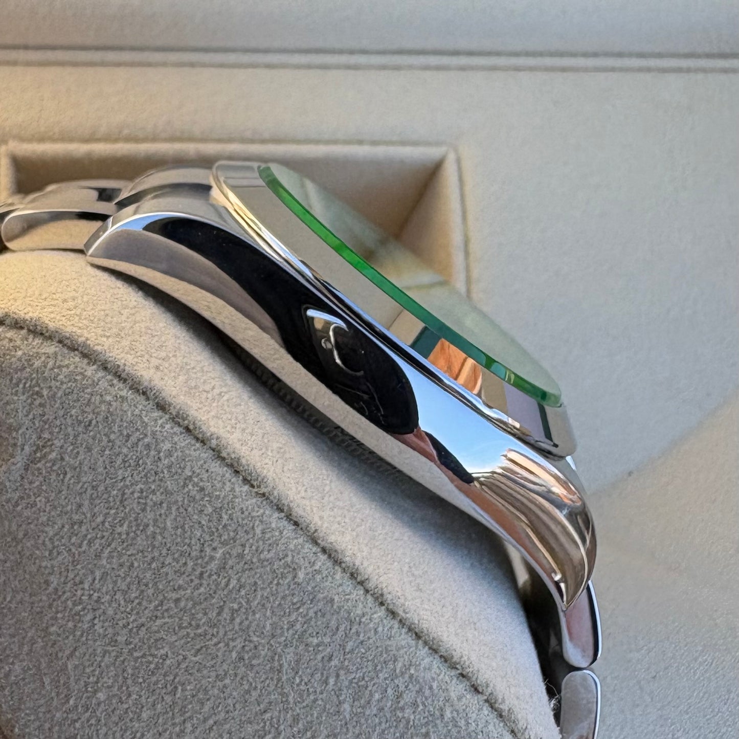 SOLD / ON REQUEST Rolex Milgauss Black Dial Green Crystal 116400GV Year 2020