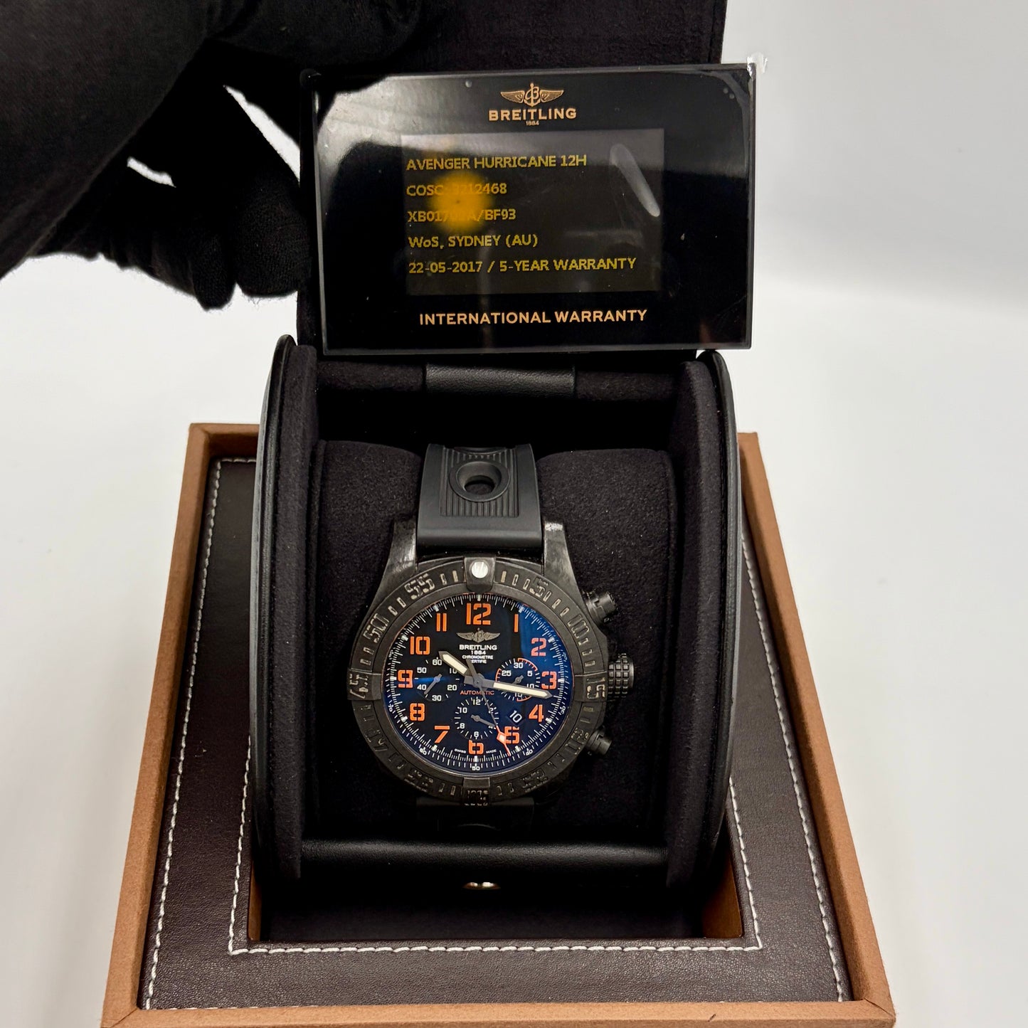 SOLD / ON REQUEST Breitling Avenger Hurricane 12H 20th Anniversary WoS Edition