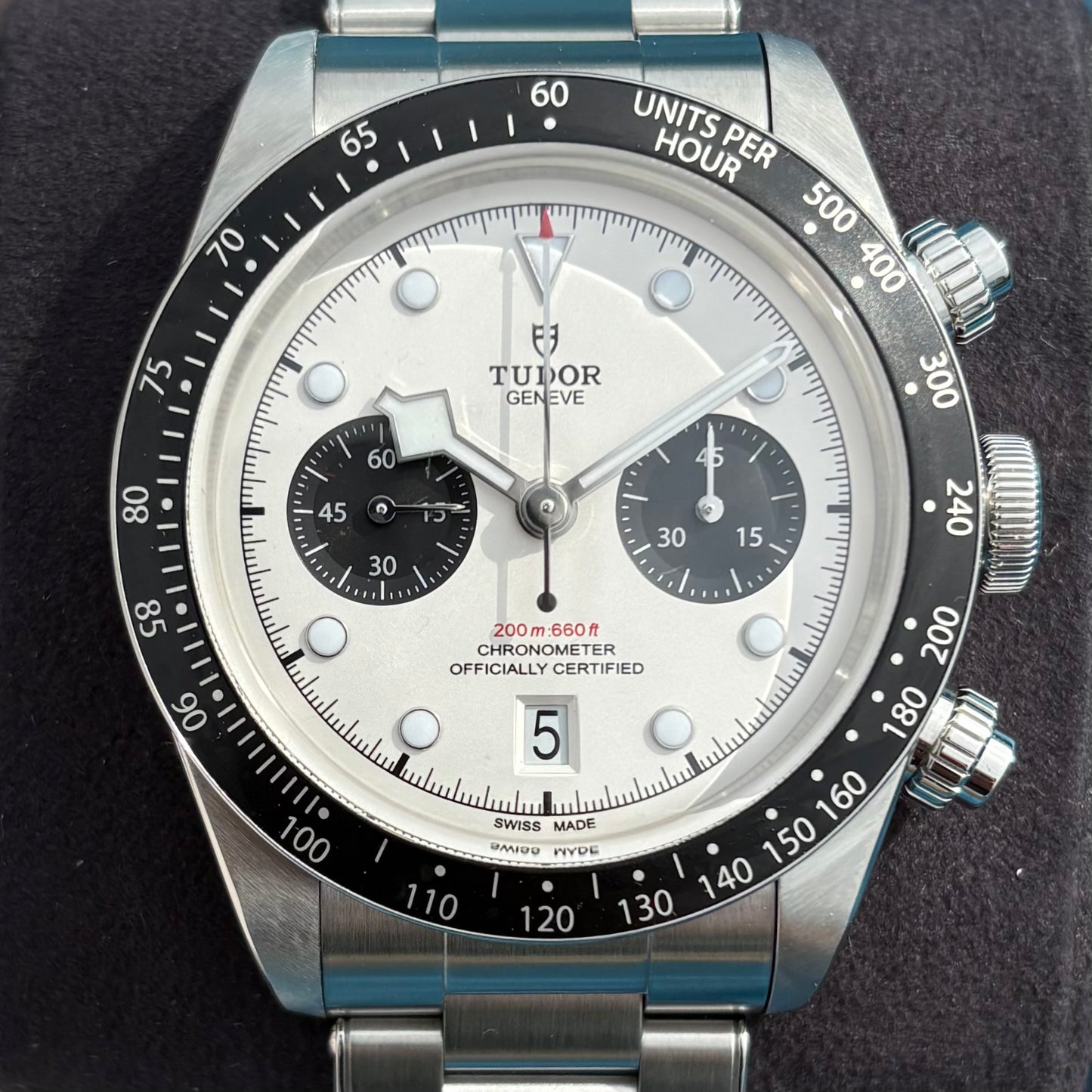 SOLD / ON REQUEST Tudor Panda Black Bay Chronograph 79360N Full Set Year 2021