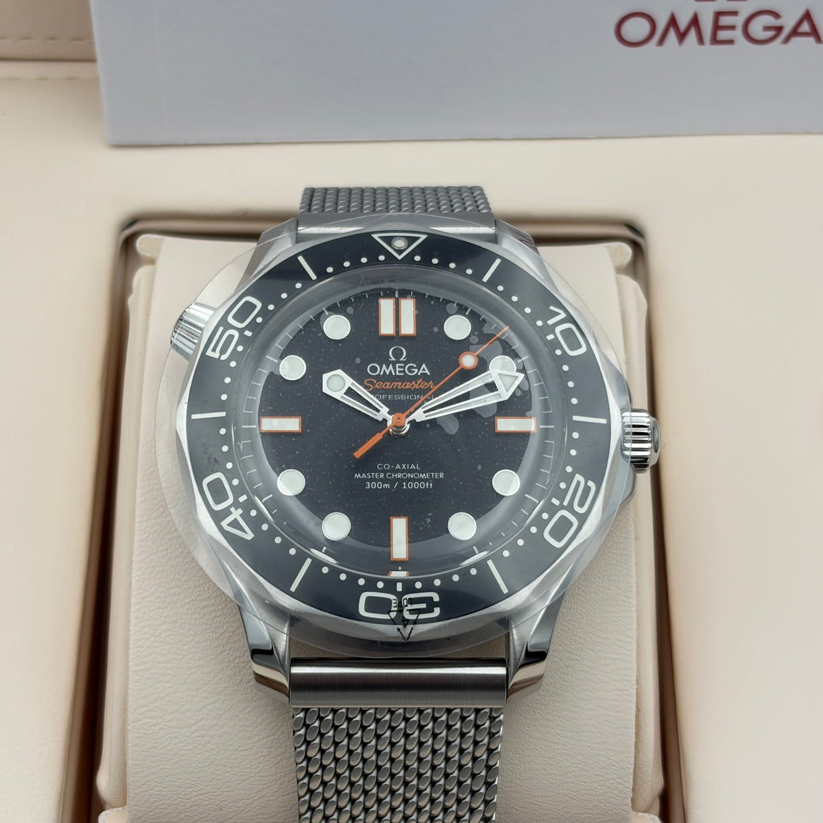 Omega Seamaster Diver 300M 42mm 210.30.42.20.01.018 Steel Mesh Brecelet 2026 Brand New Full Set