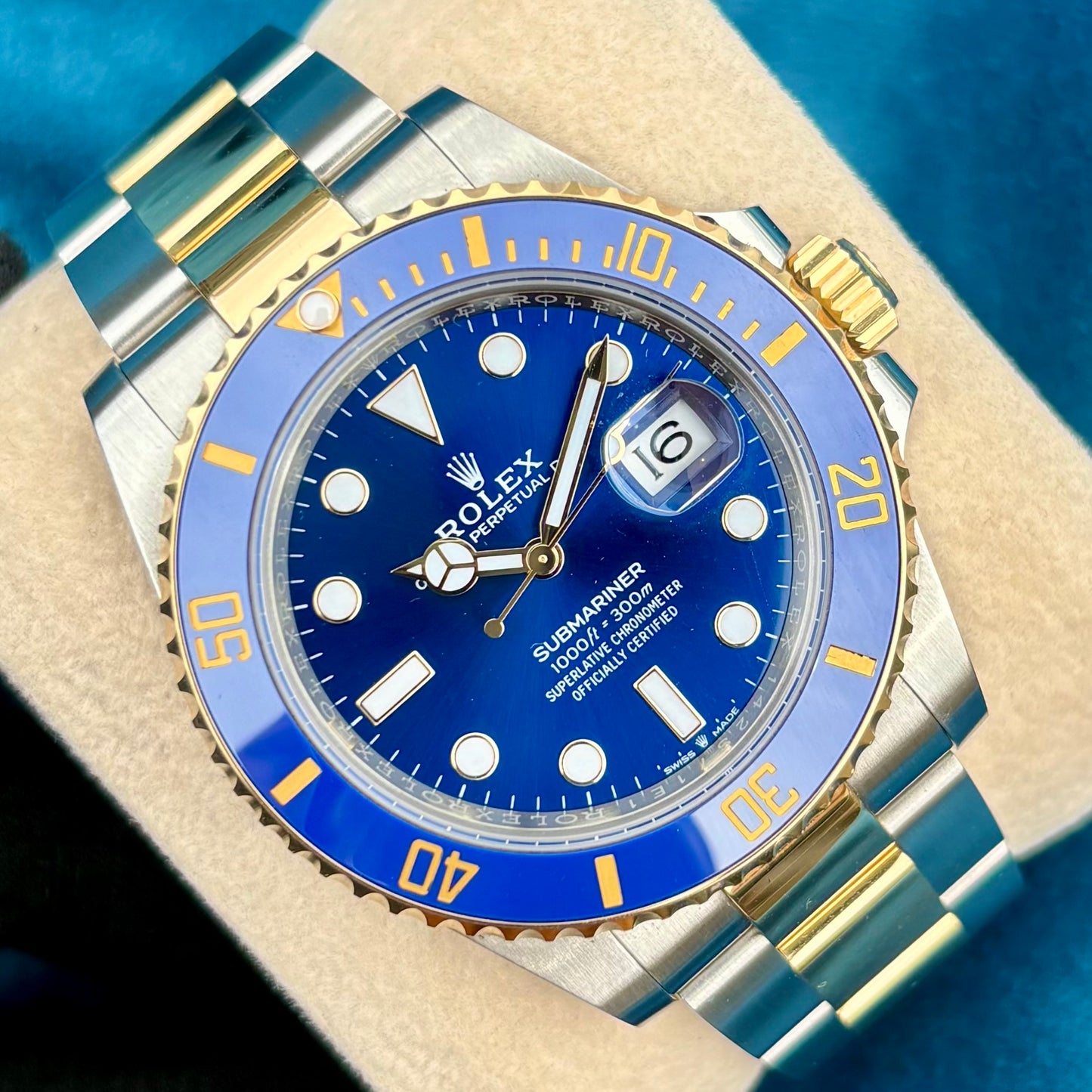 Rolex 126613LB Submariner Bluesy Year 2023 Blue dial Steel & Gold