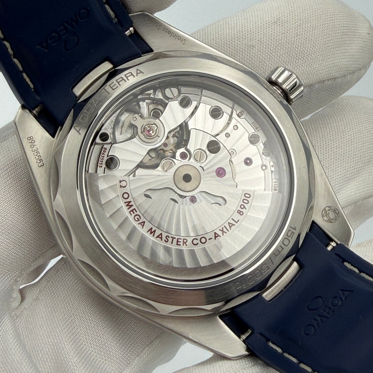 Omega Seamaster Aqua Terra 41mm Grey Dial Blue Rubber Strap 220.12.41.21.06.001