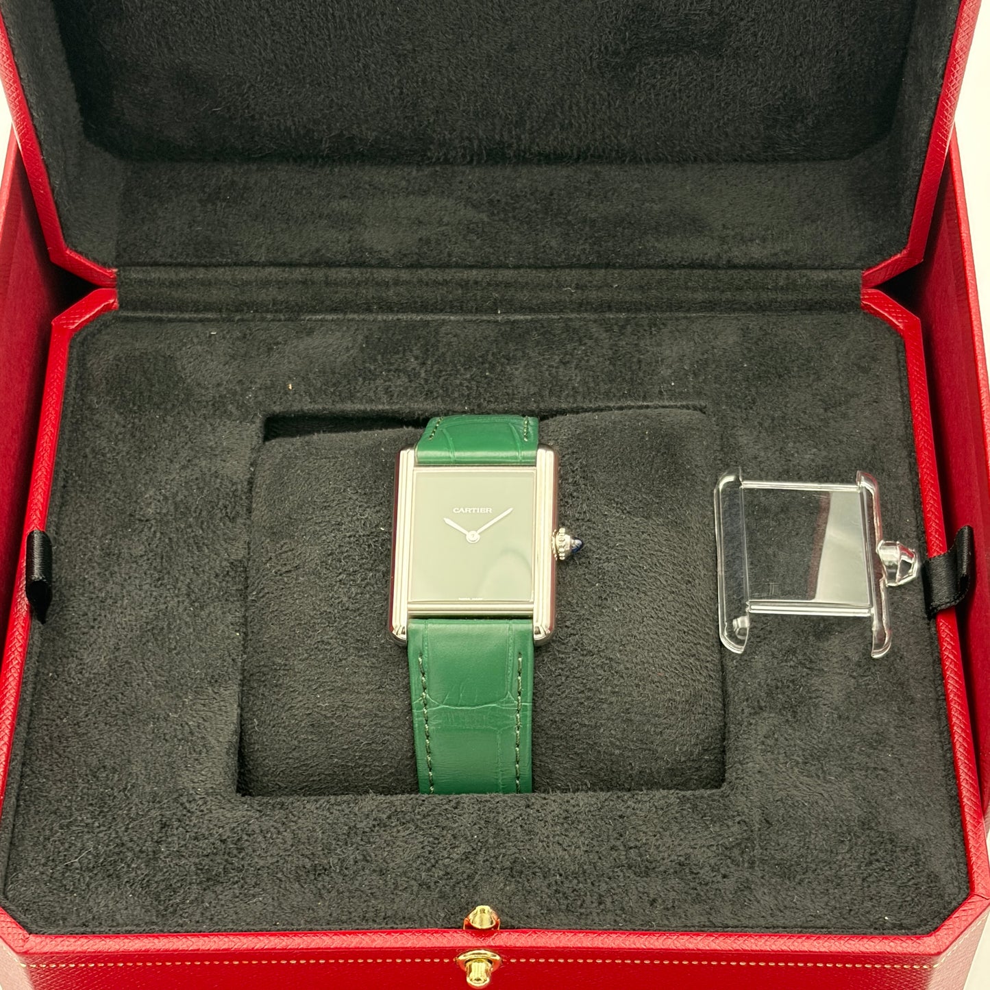 SOLD / ON REQUEST Cartier Tank Must De Cartier WSTA0115 Green Dial 2025 Full Set