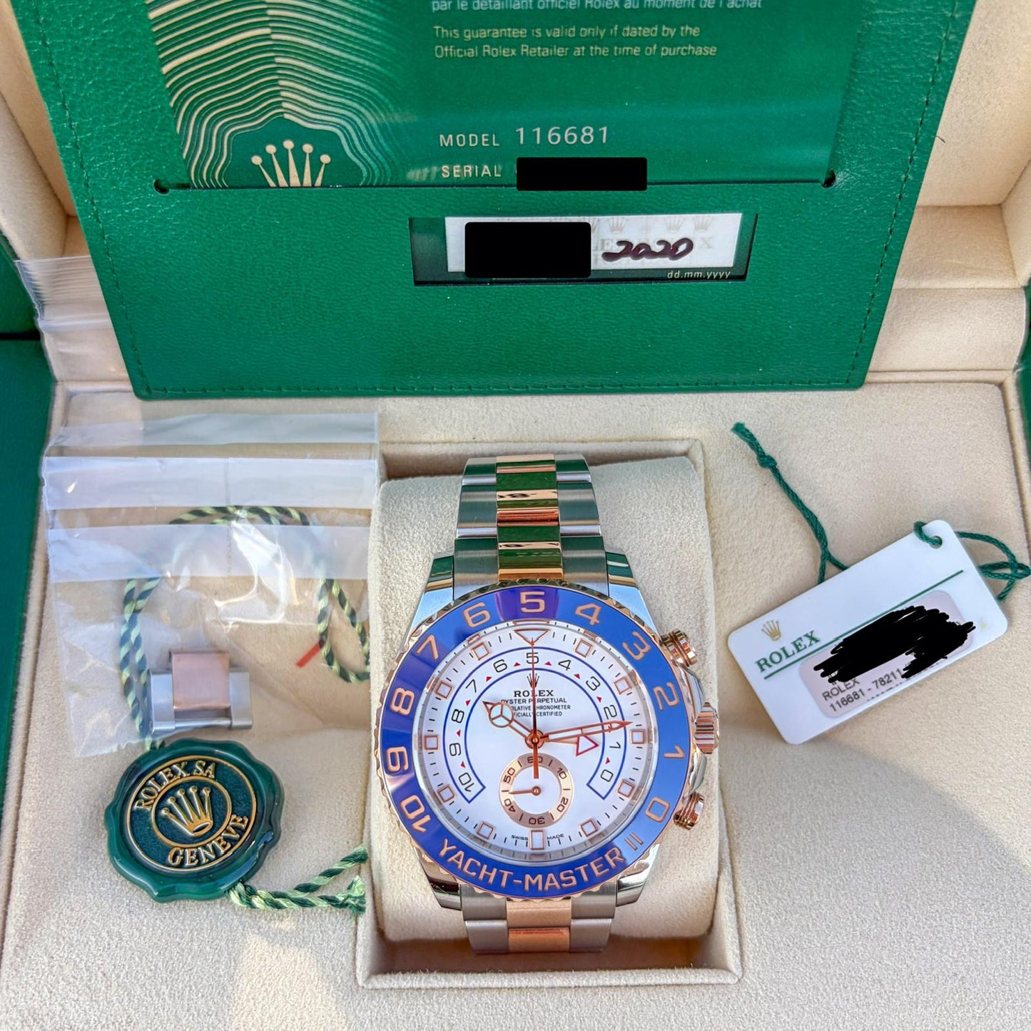SOLD / ON REQUEST Rolex Yacht-Master II Year 2020 Full Set 116681