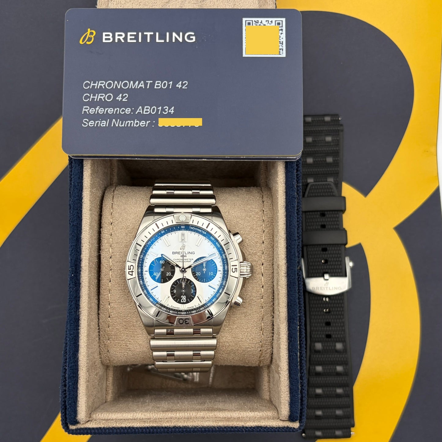 Breitling Chronomat B01 42 Oceania Australian Panda Limited Edition One Of 140, Mint Full Set, 2026, Extra Strap AB01344B1A1S1