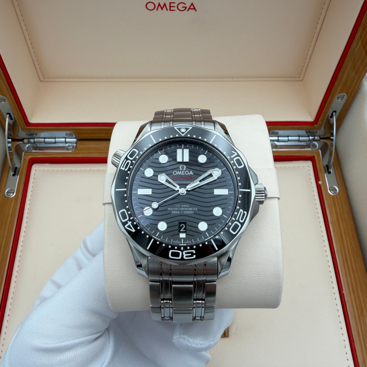 SOLD / ON REQUEST Omega Seamaster Black Dial 210.30.42.20.01.001 Box & Papers Year 2023