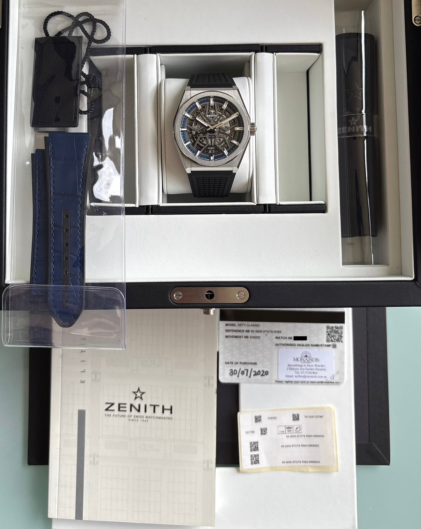 SOLD / ON REQUEST Zenith Defy Skeleton Classic Titanium Ref 95.9000.670/78.r584