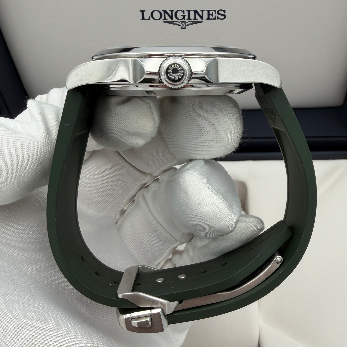 Longines Conquest 41mm Green Dial Green Rubber Strap L3.830.4.02.9 Automatic L888.5 Year 2026